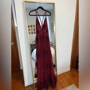 Prom Dress/Formal Dress, Size Large, Burgundy, worn once